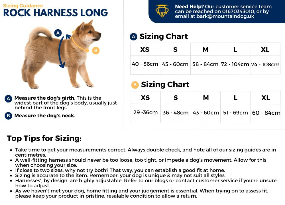 Sizing image of the Rock Harness Long.