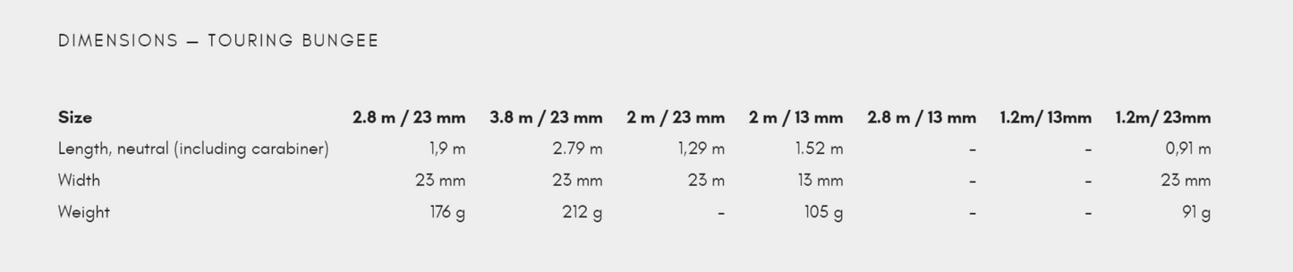 Sizing image of the Touring Bungee Lead.
