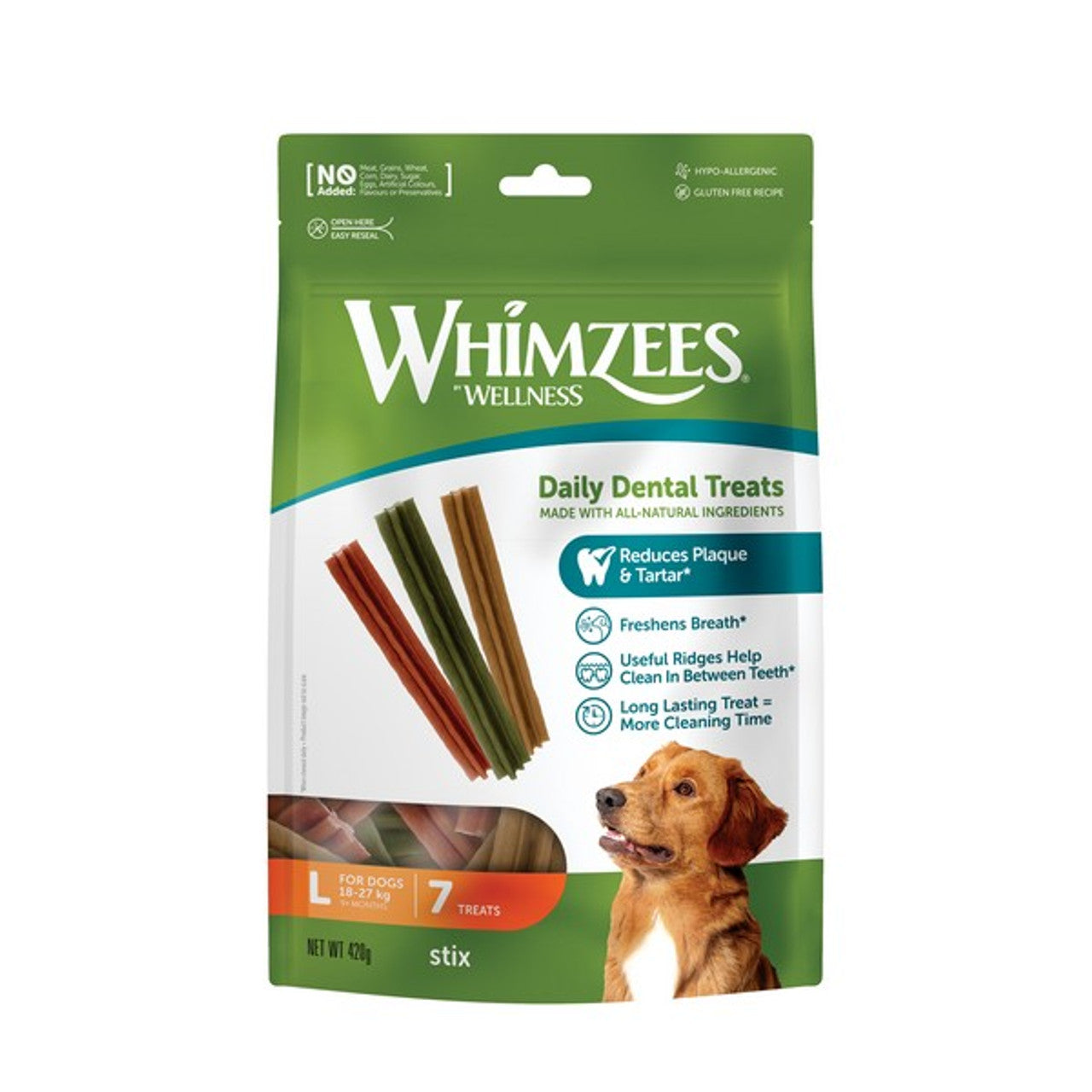 Whimzees Dental Treats on a white background.