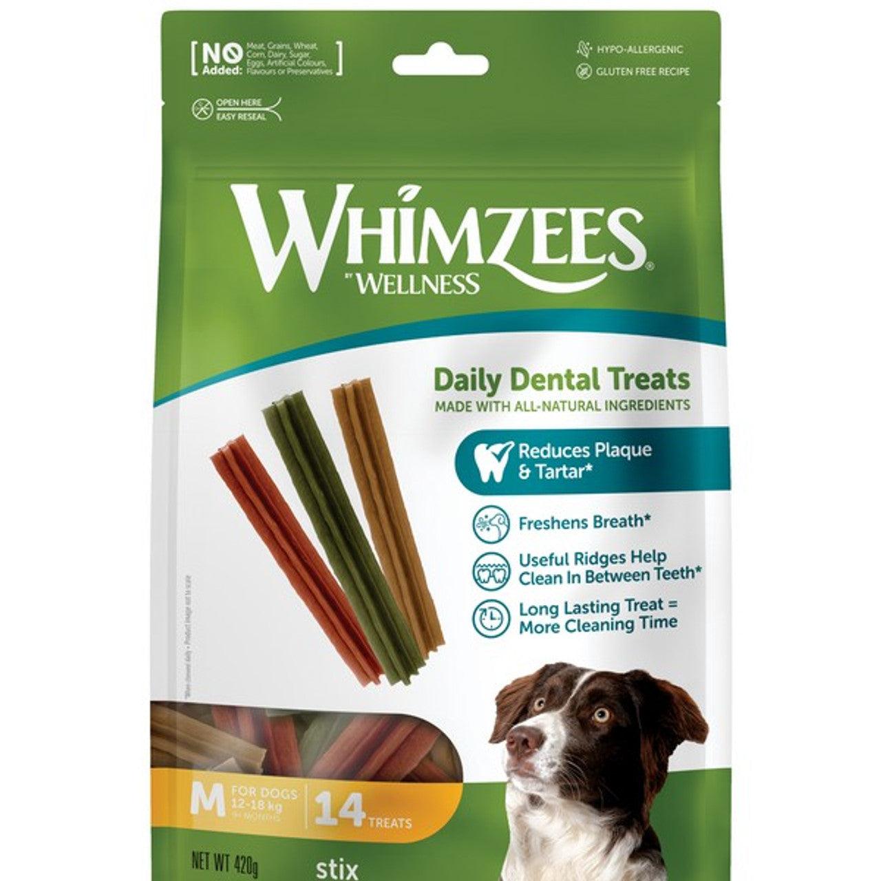 Whimzees Dental Treats on a white background.
