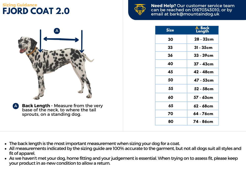 Sizing image for the Working Dog Fjord.