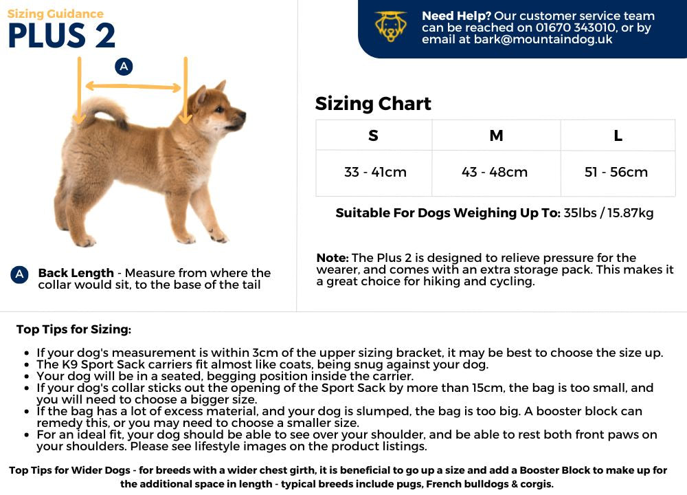 K9 Sport Sack - Plus 2