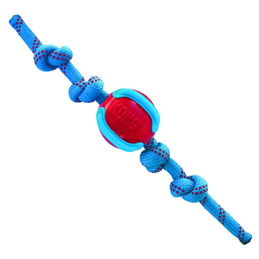 KONG - Jaxx Brights Ball with Rope Assorted Medium