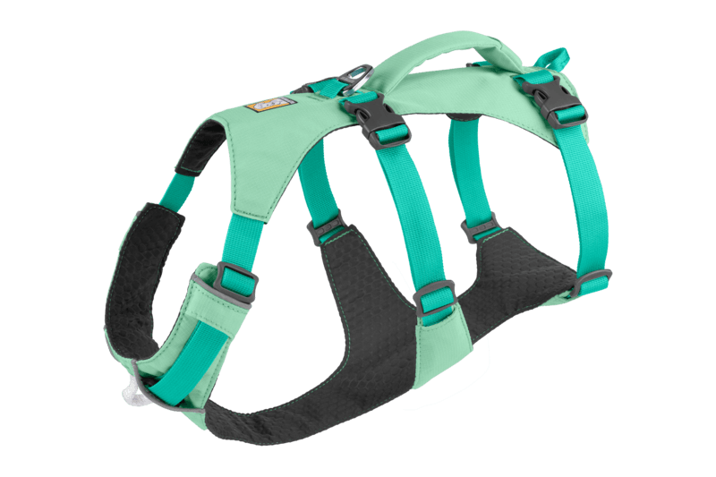 Ruffwear Flagline Harness in Sage Green.