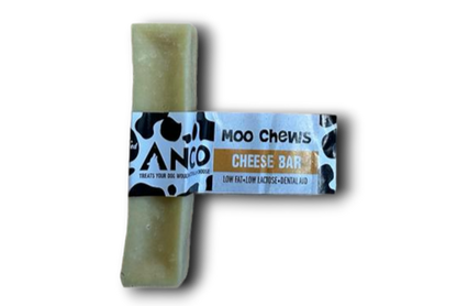 Large dog chew treat, with cow print packaging.