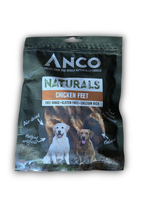 Studio image of Anco Naturals Chicken Feet.
