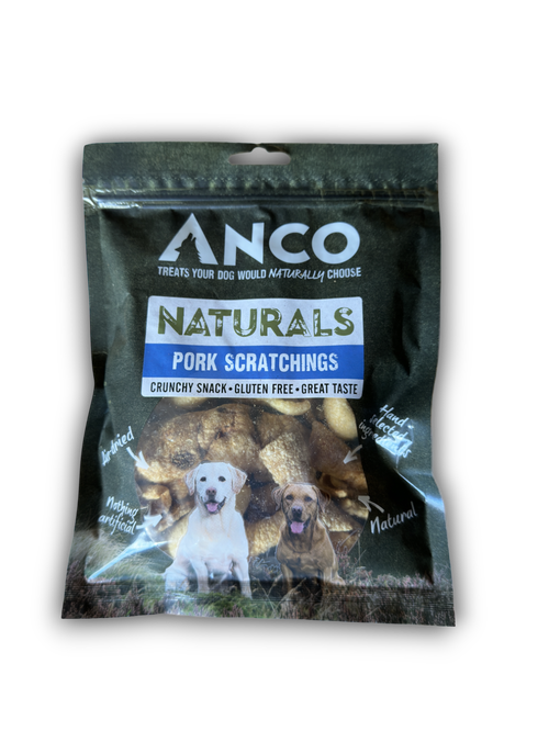 Studio Image of Anco Naturals Pork Scratchings.