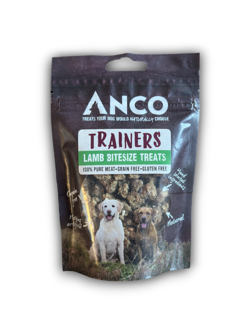 Studio photo of the Anco Trainers Lamb treats.