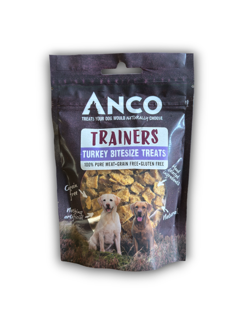 Studio image of the Anco Trainers Turkey bitesize treats.
