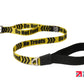 A stock image of the Signs Pro Lead with "Do Not Feed - No Treats" lettering. Yellow and black colours, with a handle and a carabiner.