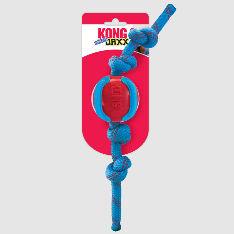 Stock image of the KONG Jaxx Brights Ball on a white background. 