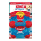 Stock image of the KONG Rewards Tinker, a blue and red toy, against a white background.