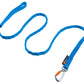 Stock image of the blue Bungee Lead, with a carabiner attached and Non-stop branding, displayed against a white background.