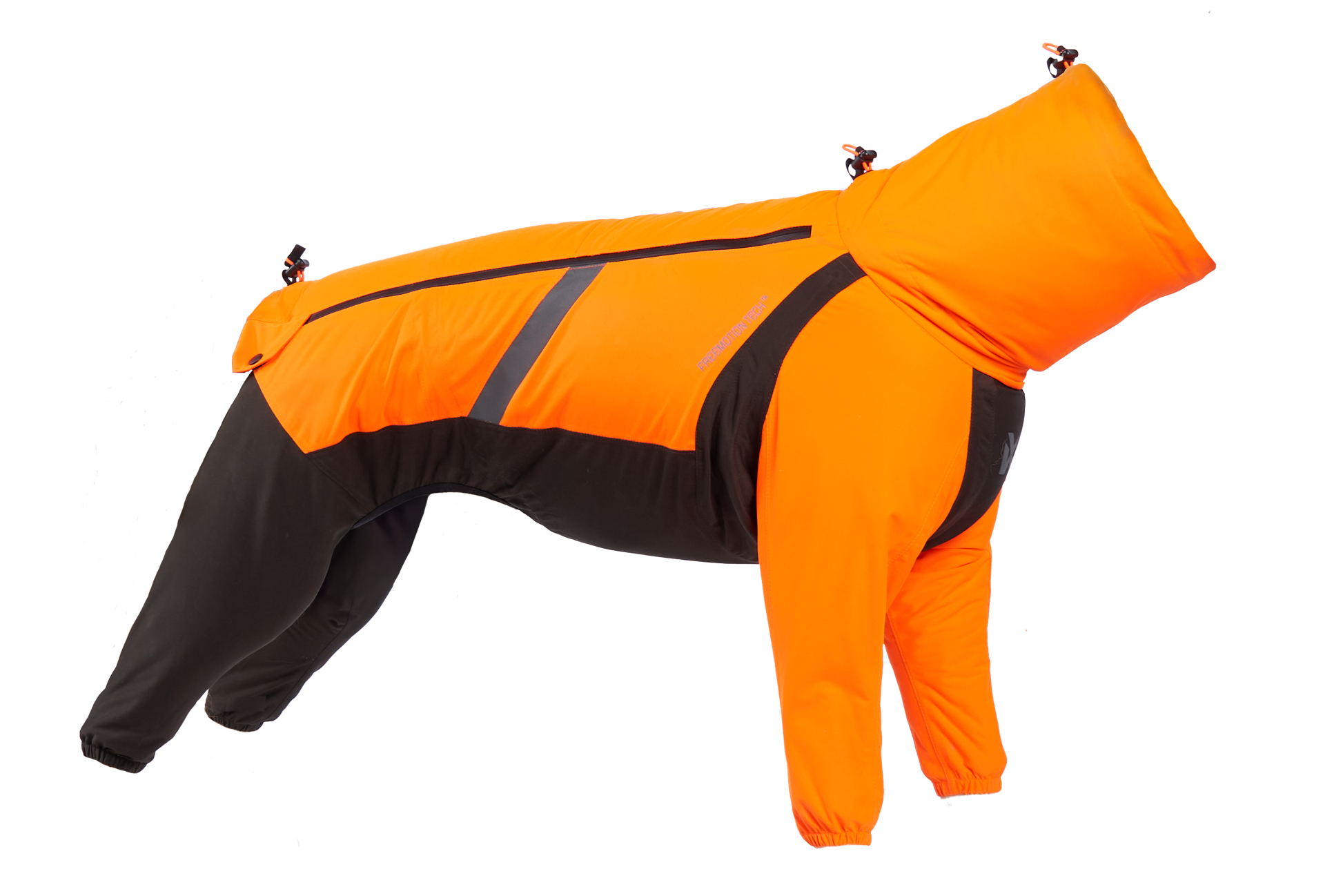 Stock image of the Orange Fjord Overall on a white background.