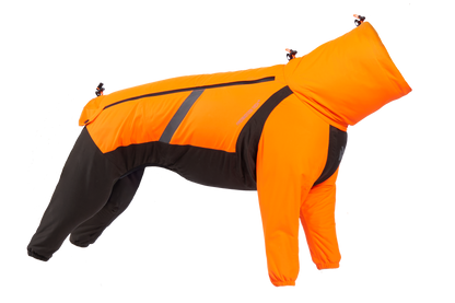 Stock image of the Orange Fjord Overall on a white background.