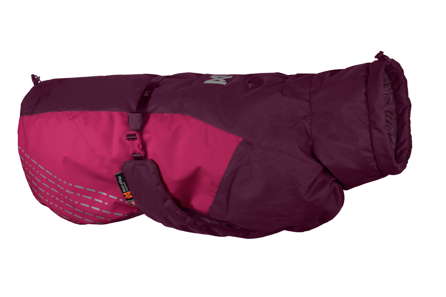 Stock image of the Purple Glacier Jacket v2, a two-tone jacket, with Non-stop branding on a white background.
