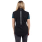 A woman wearing the Obedience Vest Light, with a reflective strip on the back.