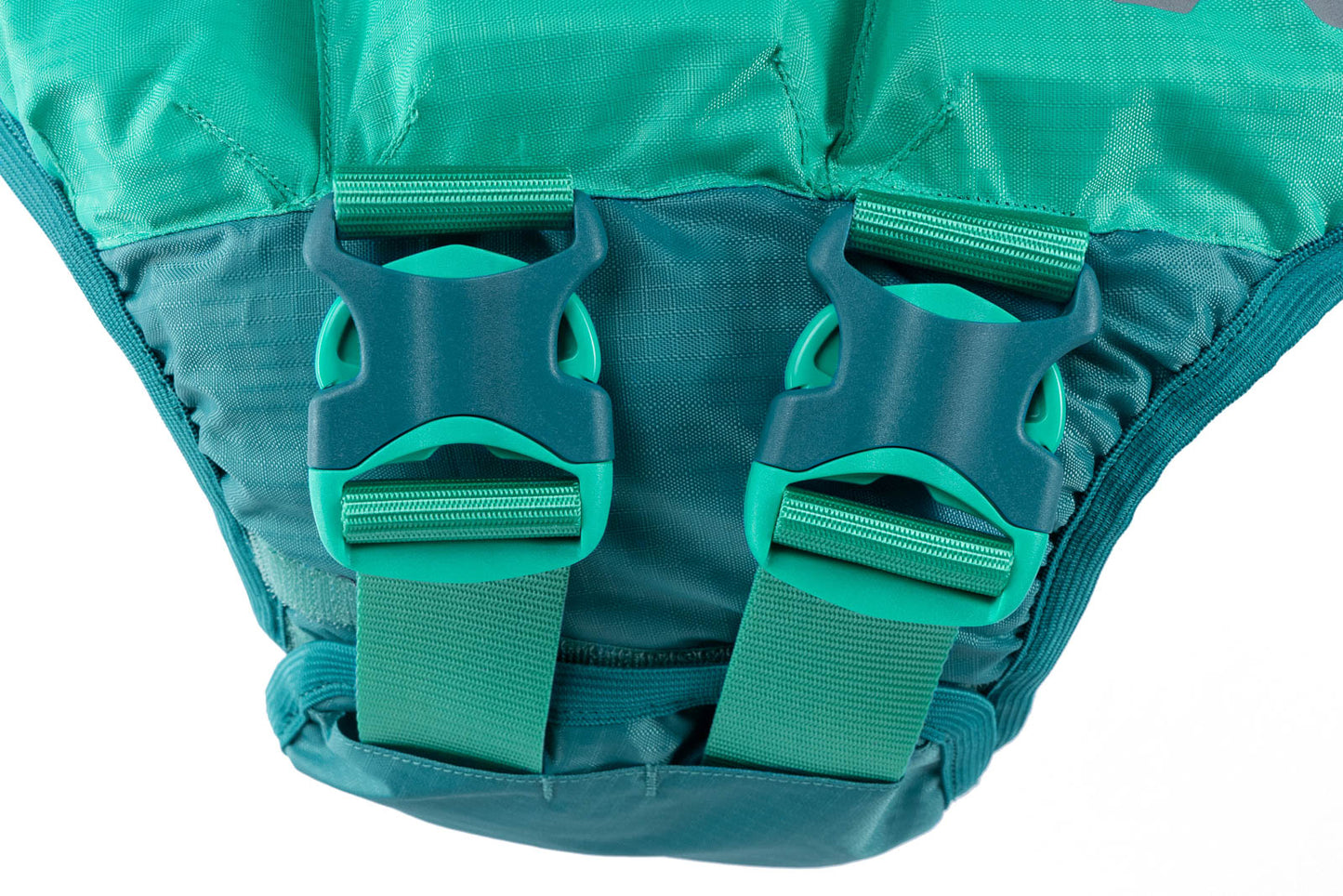 Stock image of the Protector Life Jacket, showing the buckles of the lifejacket.