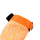Close-up of the cuff of the Protector Booties High on a white background.