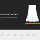 Sizing guide for the Protector Light Socks, showing where to measure the paw.