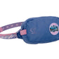 Stock image of the Rachel Pohl Trail Quest Storage Pack, a purple and pink pack with mountainous details along the straps.
