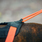 Lifestyle image of the Rush Harness, showing the lead attachment being used.
