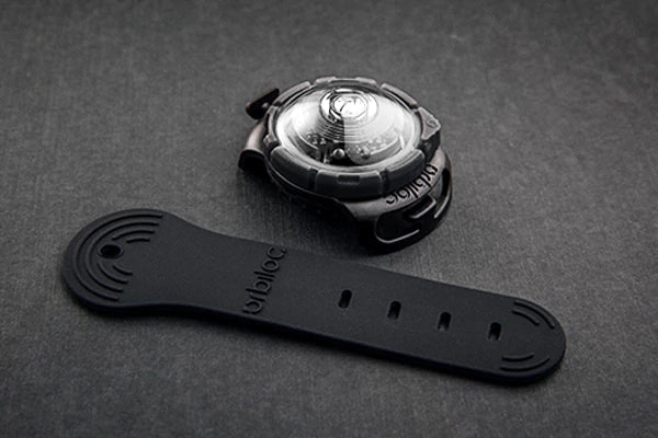 Stock image of the Orbiloc White Light, against a grey background.