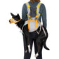 The Ruffwear Backtrak Evacuation Kit in use, with a dog and their owner.