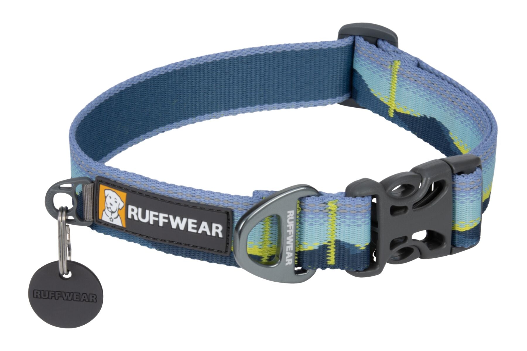 A studio image of the Ruffwear Crag Collar in Alpine Dawn.