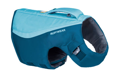 Stock image of the Float Coat Life Jacket in Deep Blue, on a white background.