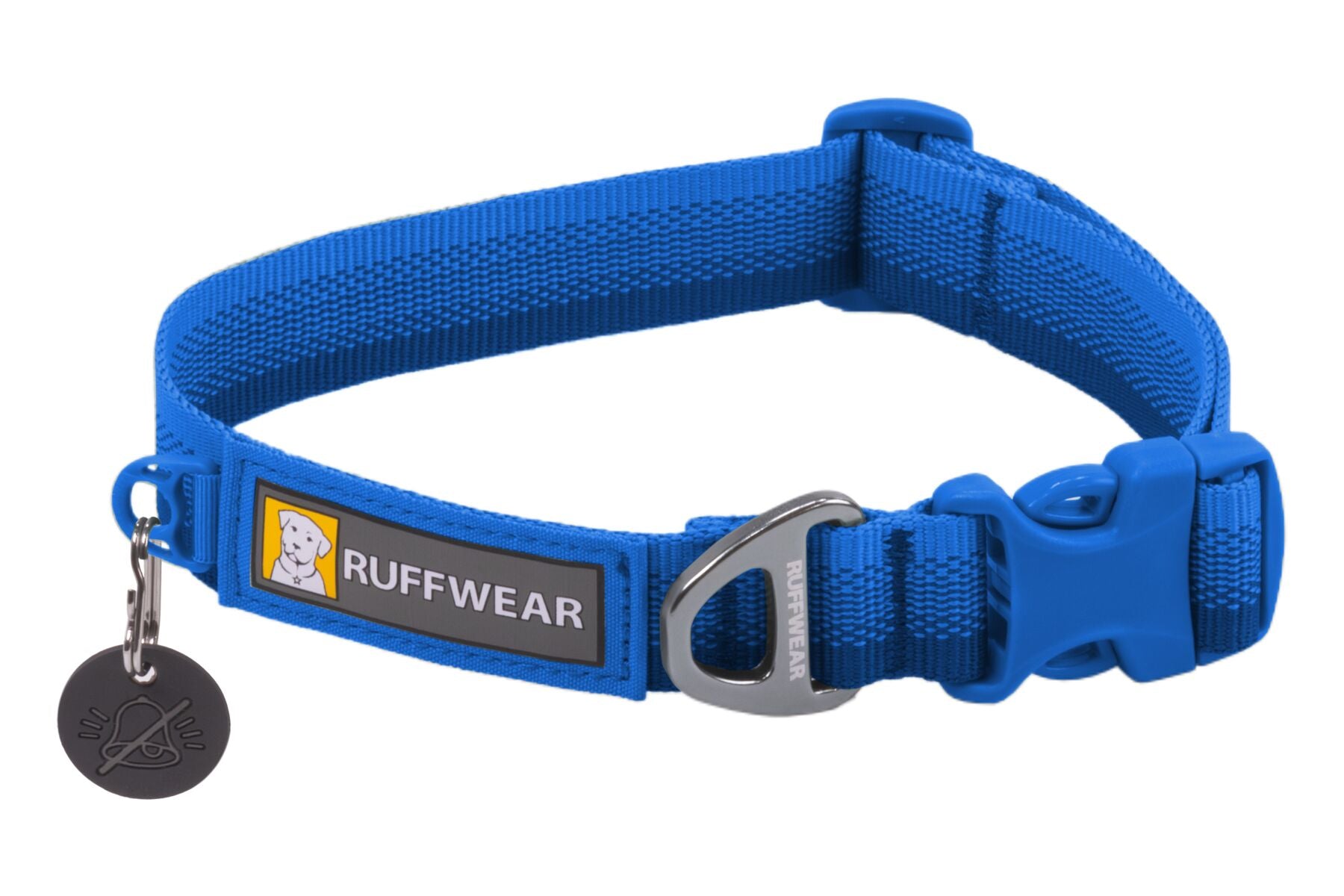Stock image of the Front Range Collar in Blue Pool, an everyday collar with a gradient from light to dark, with Ruffwear branding.