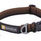 Stock image of the Front Range Collar in Midnight Fade, an everyday collar with a gradient from light to dark, with Ruffwear branding.
