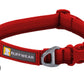 Stock image of the Front Range Collar in Red Canyon, an everyday collar with a gradient from light to dark, with Ruffwear branding.