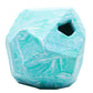 Stock image of the Gnawt-a-Rock in Glacial Blue, an irregular shaped dog toy with a hole in it, against a white background.