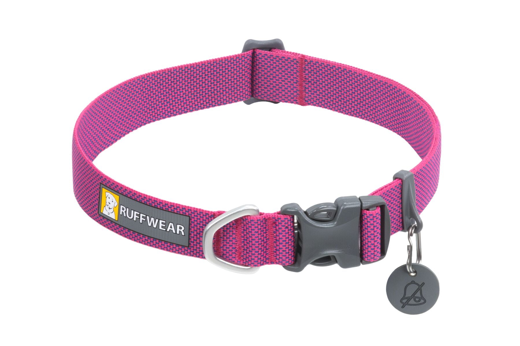 Stock image of the Hi & Light Alpenglow Pink collar, a lightweight, everyday collar, on a white background.