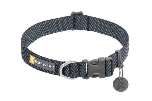 Stock image of the Hi & Light Basalt Grey collar, a lightweight, everyday collar, on a white background.