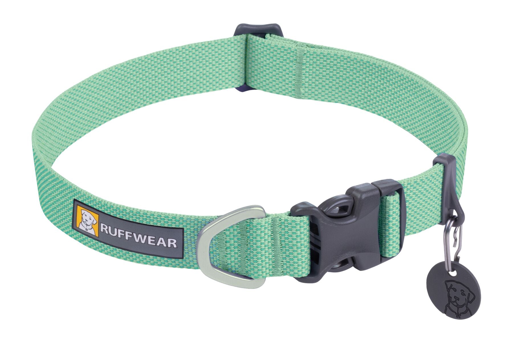 Stock image of the Hi & Light Sage Green collar, a lightweight, everyday collar, on a white background.