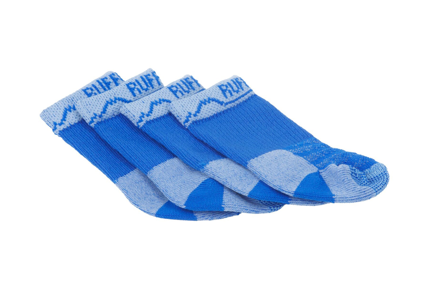 A studio image of the Ruffwear Bark'n Boot Socks in Blue Pool.