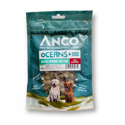 Anco - Oceans+ Baltic Herring Buttons with Cranberry