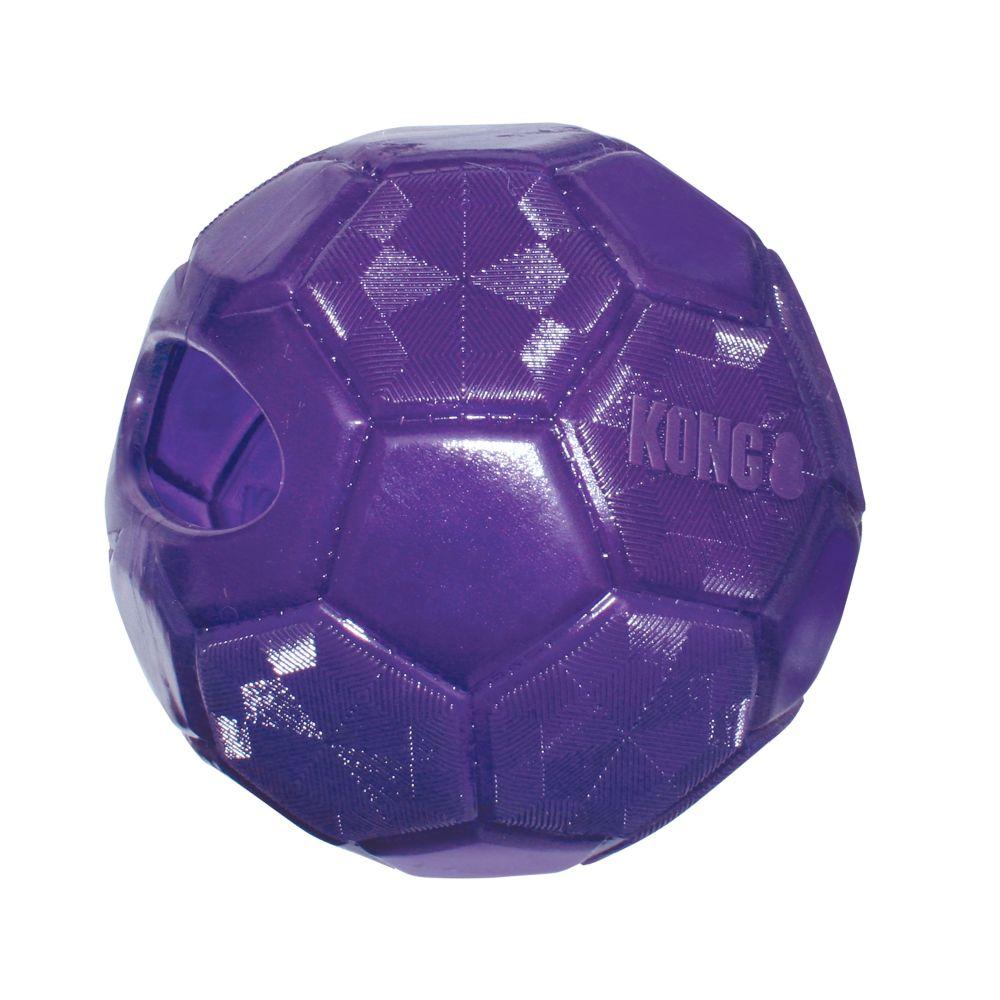 Stock image of the KONG FlexBall toy, a purple ball, against a white background.
