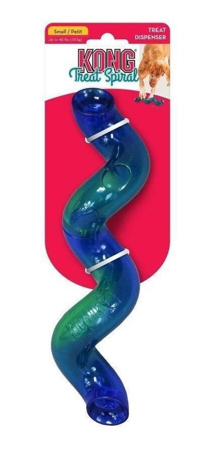 Stock image of the KONG Treat Spiral Stick, on a white background.