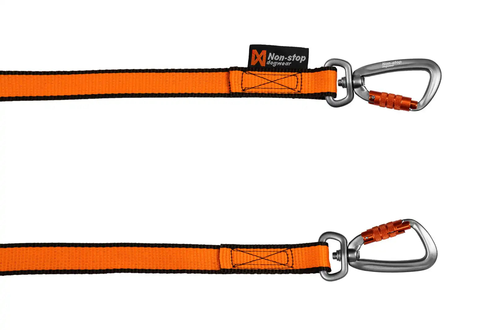 Stock image of the Bungee Double Lead, showing both carabiners on a white background.