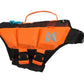 Stock image of the Protector Life Jacket, an orange lifejacket with a handle for dogs, against a white background.