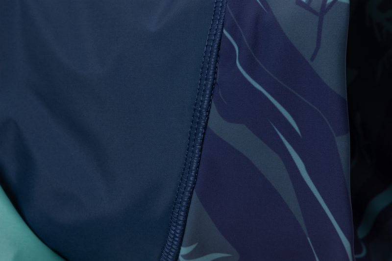 Stock image of the Dirtbag Dog Towel, showing a detailed image of the stitching and patterns.