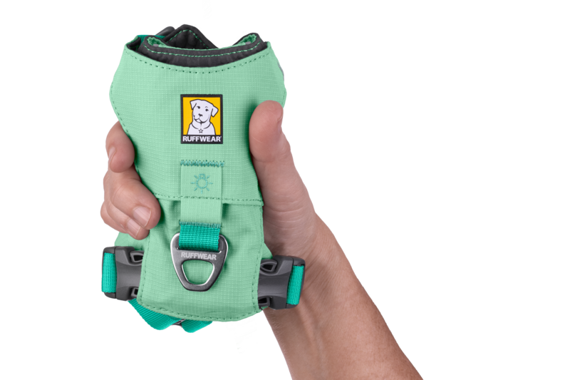 Stock image of the Hi & Light Harness, packed down for easy transport on a white background.