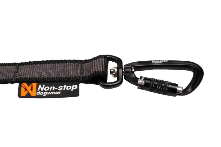 Stock image of the Touring Bungee Lead, showing a carabiner against a white background.