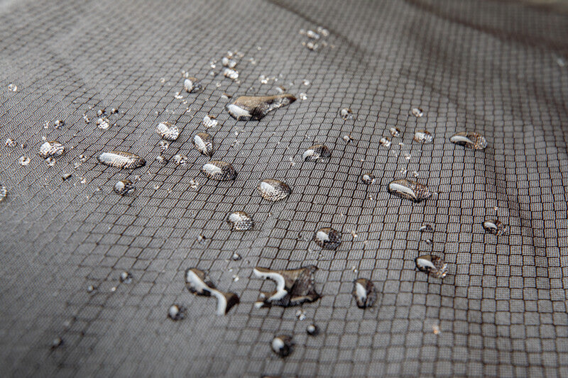 Moisture on the material of the Dirtbag Seat Cover.